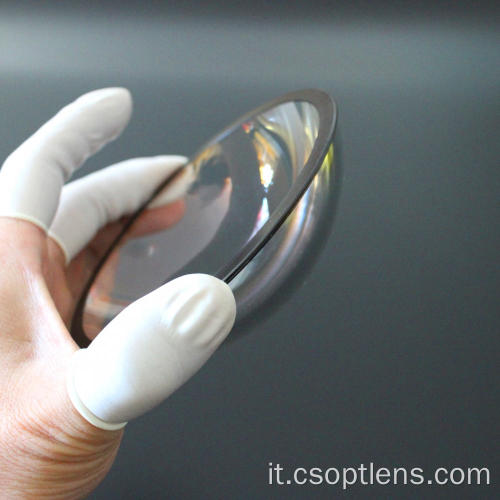 Diametro 120 mm Cupola di vetro Bordo della lente annerito